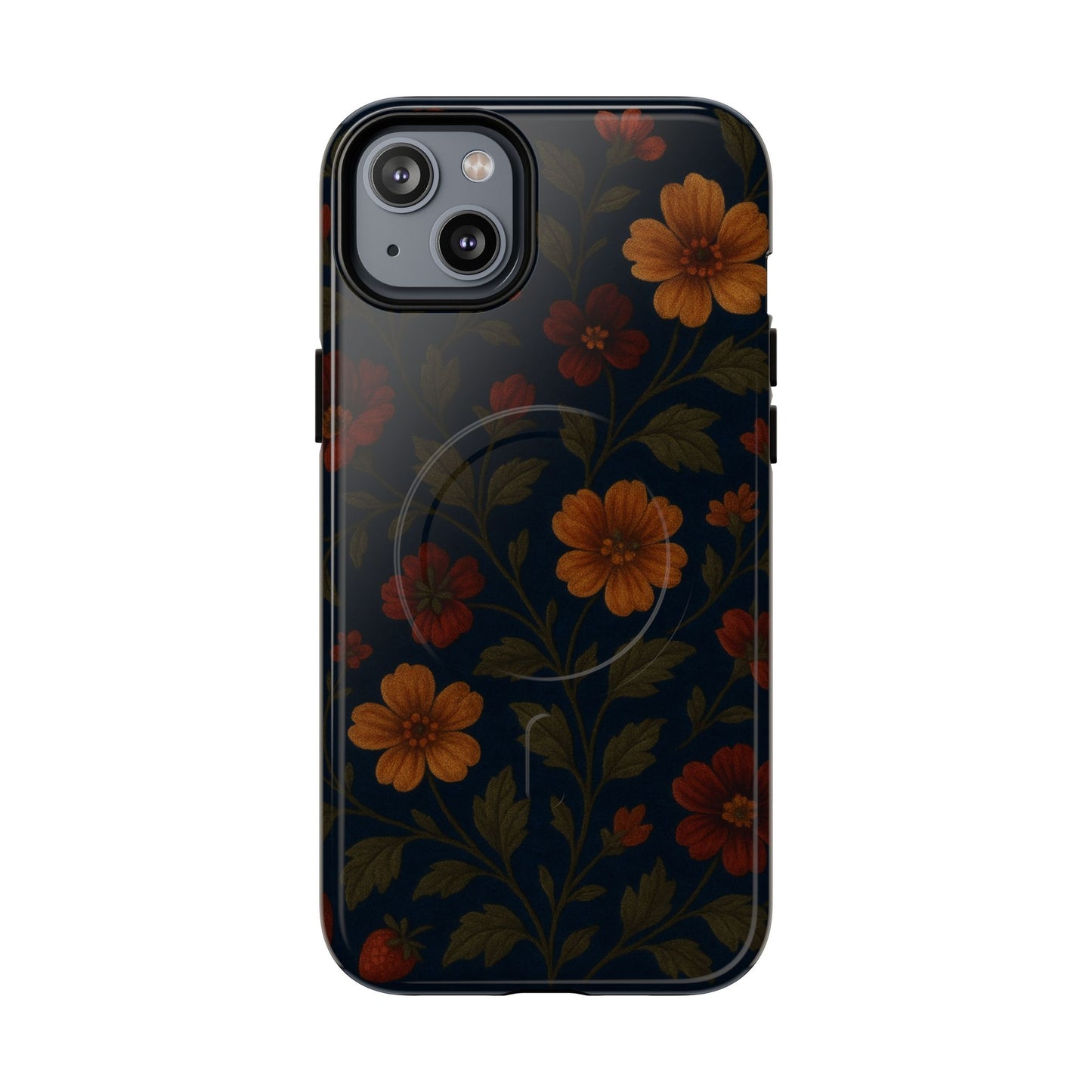 Floral Night Velvet iPhone Case - Works with MagSafe