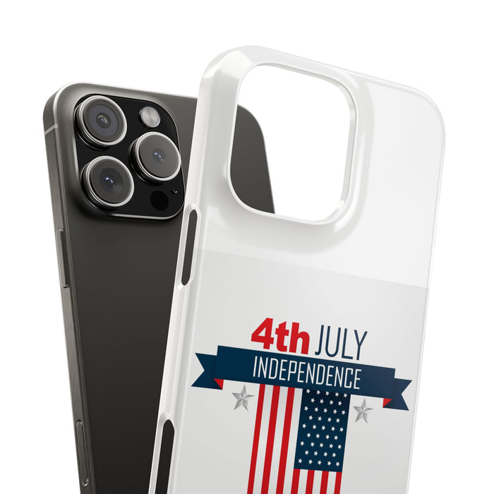 Slim Phone Cases with 4th of July writing for iPhone 17 and more