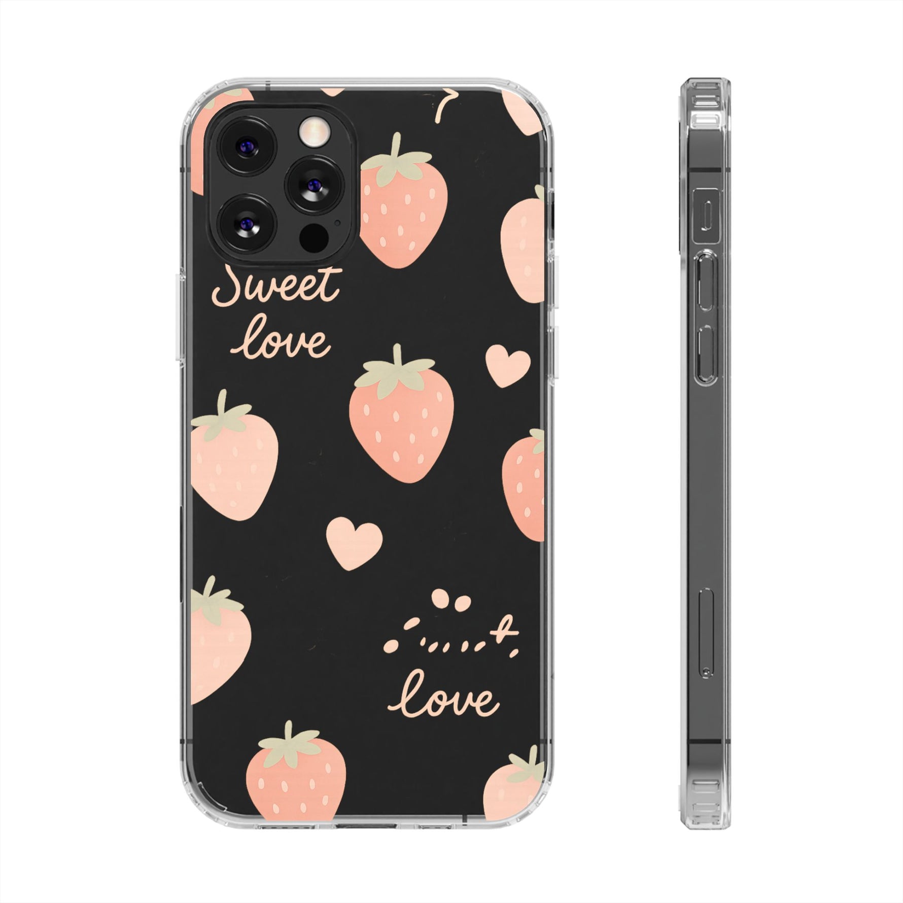 Sweet Love Strawberry Clear iPhone Case | MagSafe - Shamo's