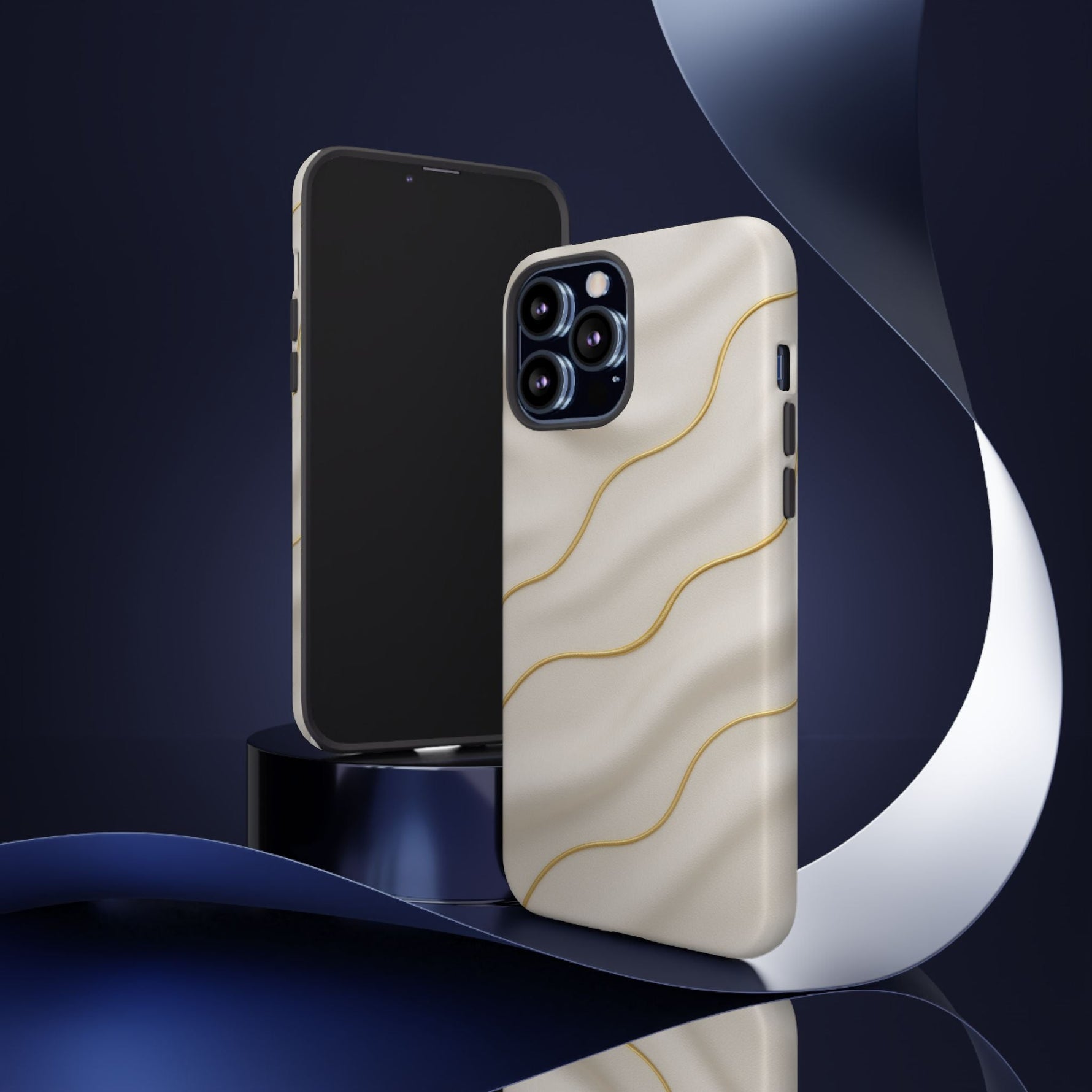 Elegant Gold Wave Tough iPhone Case  Shamo's