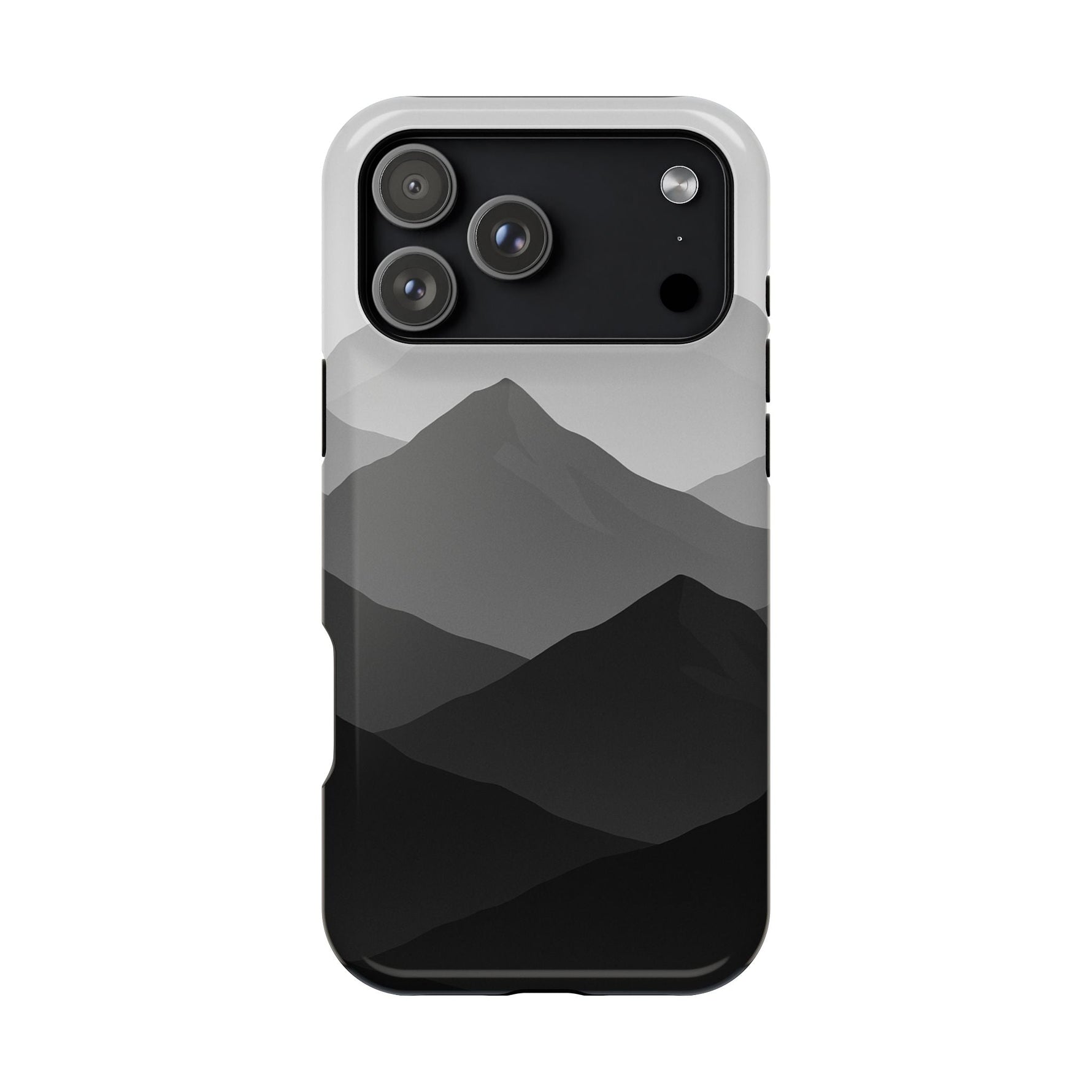 Monochrome Mountain Design iPhone Case | MagSafe  Shamo's iPhone 17 Pro Max / Glossy
