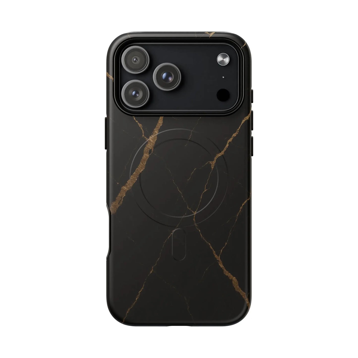 Black & Gold Marble iPhone Case with MagSafe - Shamo's
