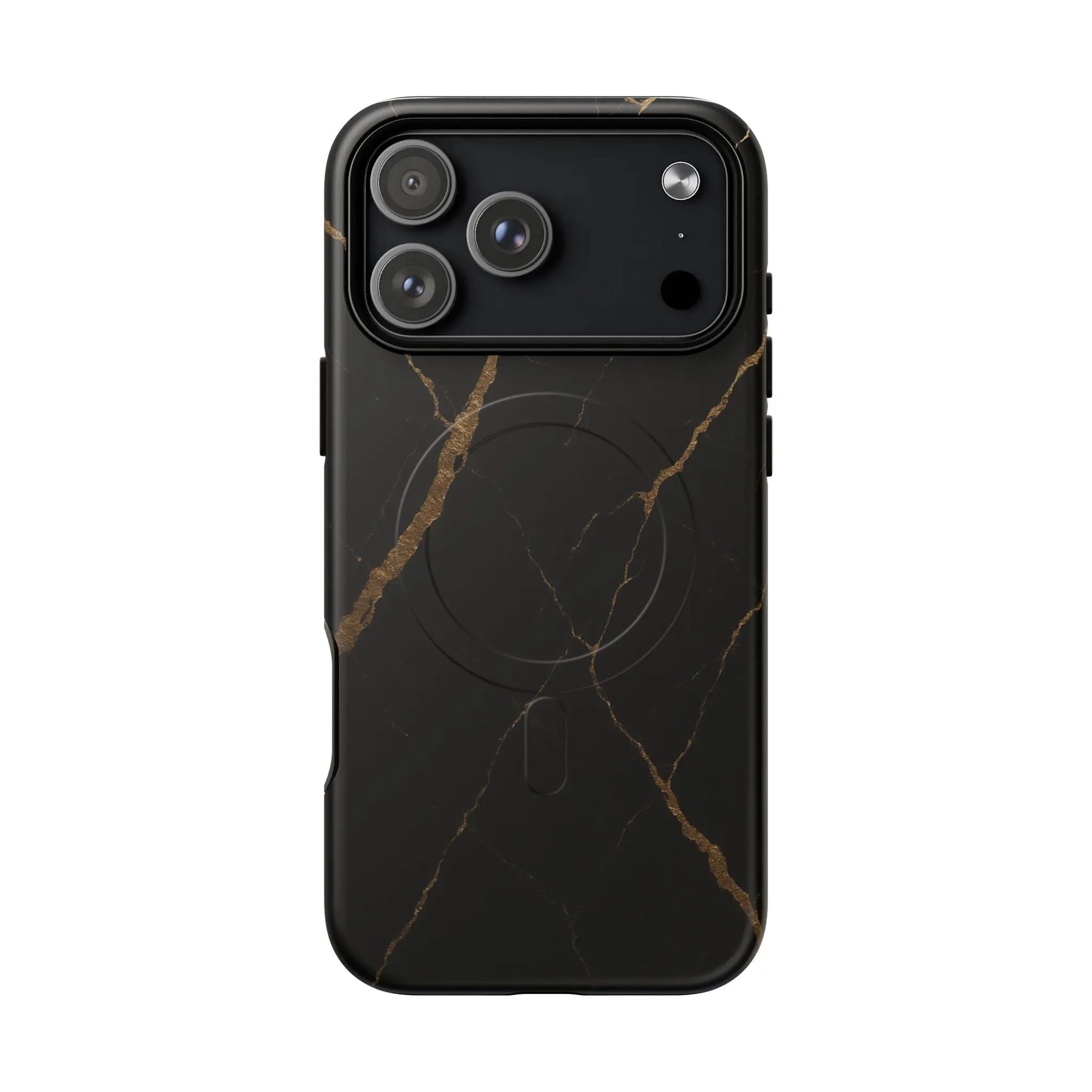 Black & Gold Marble iPhone Case with MagSafe - Shamo's