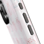 Strawberry Hearts MagSafe Compatible Phone Case | 'Paint it your way' Pink Plaid Impact-Resistant