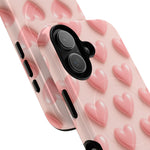 Baby Pink Pearl Hearts 3D iPhone Case | MagSafe - Shamo's