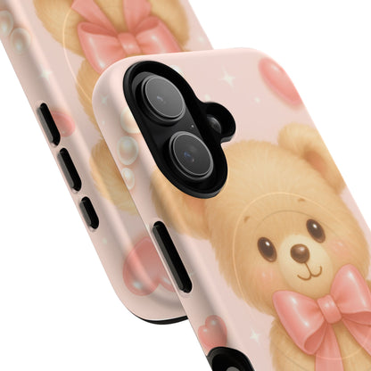 Ribbon Teddy Bear Love iPhone Case with MagSafe