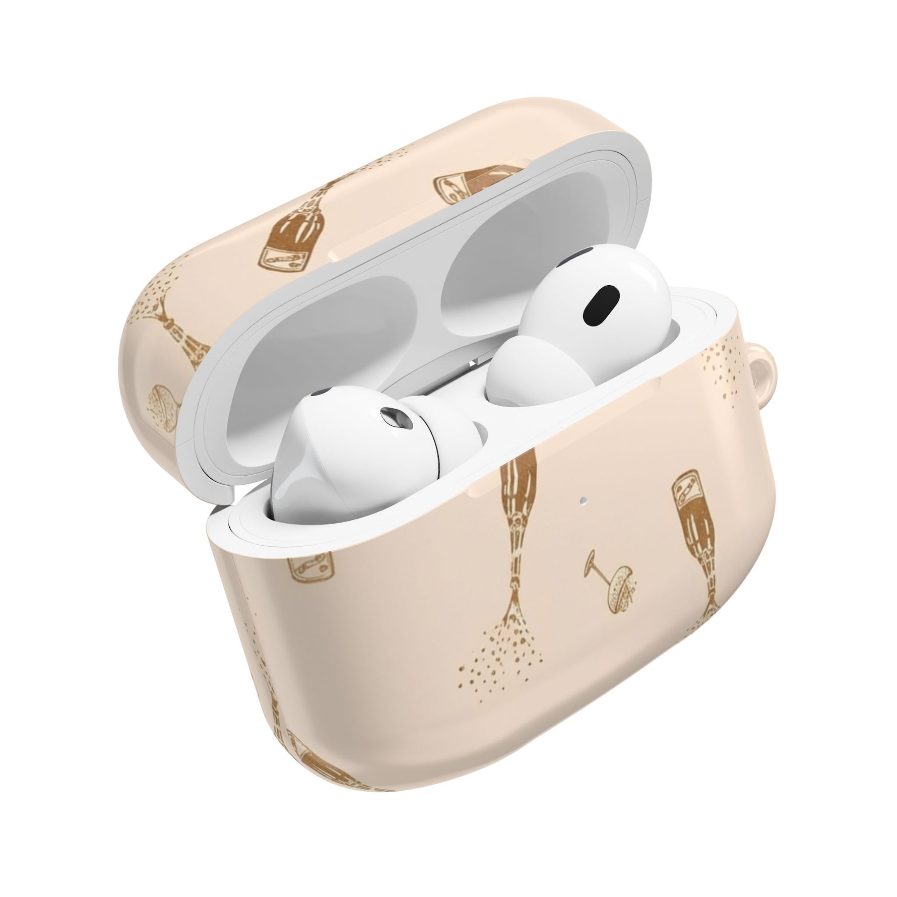 AirPod Case — Champagne Bubbles Pattern Silicone Case