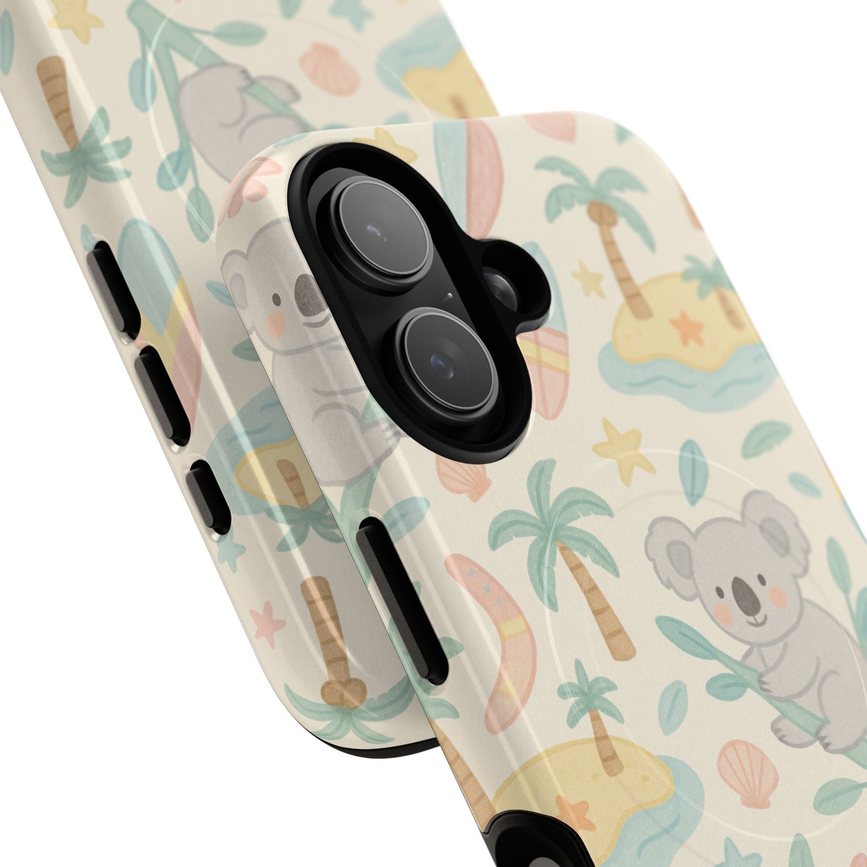 Australia Hand-Drawn Koala Beach iPhone Case — Cute Tropical Palm & Surf Print | with MagSafe  Shamo's