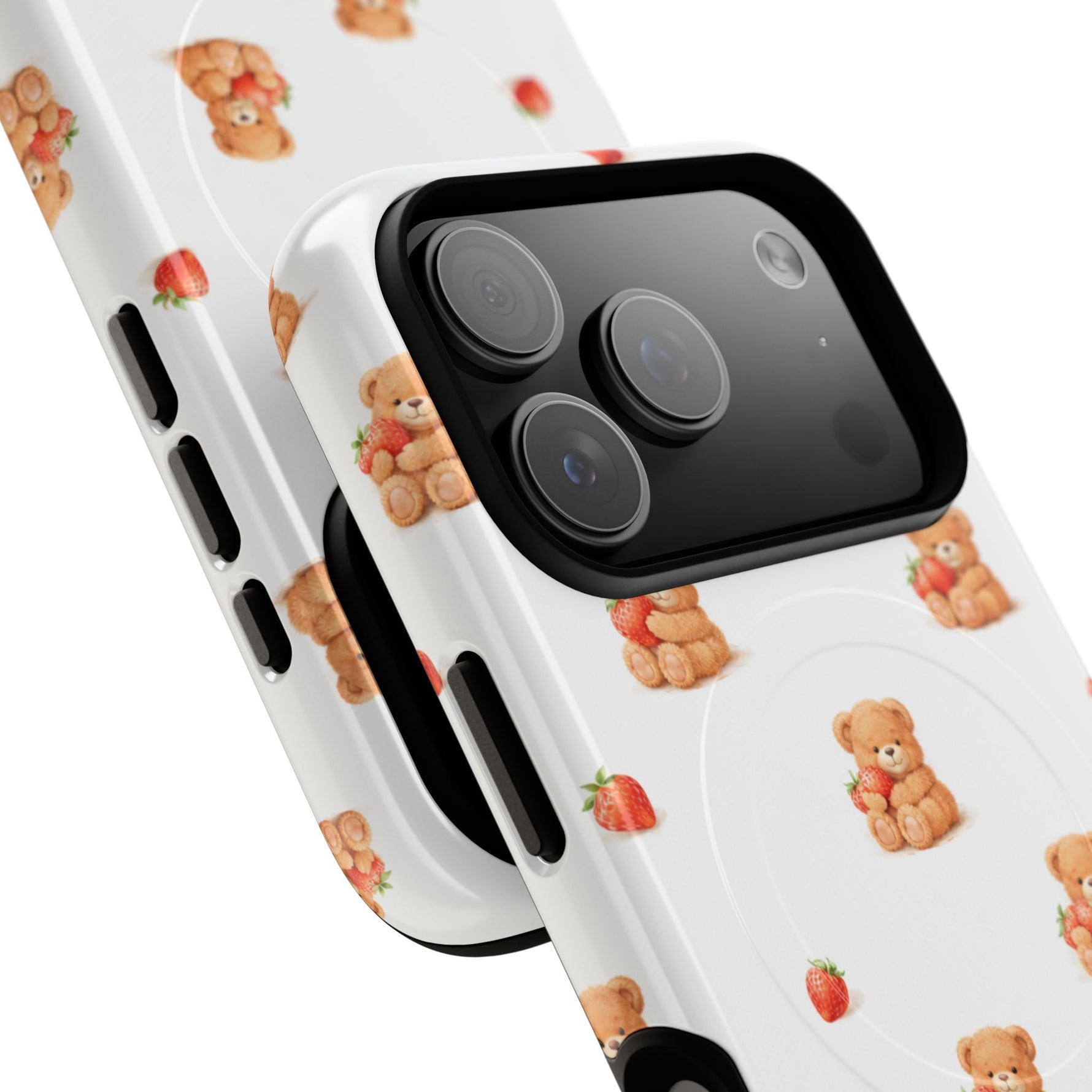 Strawberry Teddy iPhone Case with MagSafe
