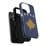 Kosovo Flag Tough iPhone Case — Navy Blue Stars & Gold Map (MagSafe compatible)  Shamo's