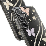 Butterfly Pearl Impact-Resistant Clear iPhone Case  Shamo's