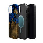 Blue Swirl & Burl Wood Impact iPhone Case | MagSafe compatible  Shamo's