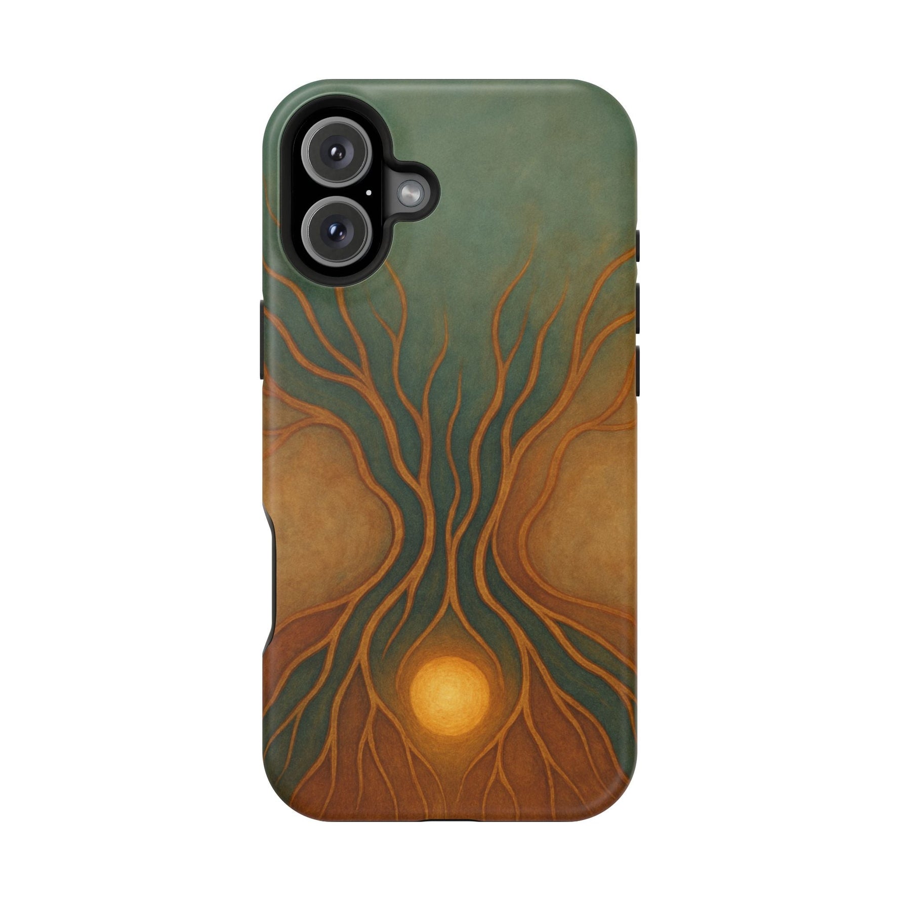 Abstract Tree of Life Design Golden Origin iPhone Case | MagSafe Compatible  Shamo's iPhone 16 Plus / Matte