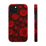 Melted Lava Dark Red Floral iPhone Case — MagSafe Compatible  Shamo's iPhone 14 / Matte
