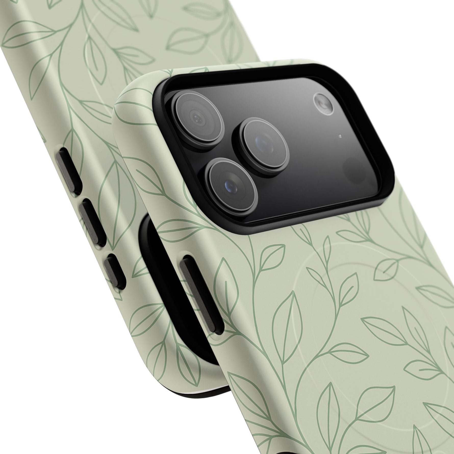 Sage Botanical Leaves Floral iPhone Case | MagSafe - Shamo's