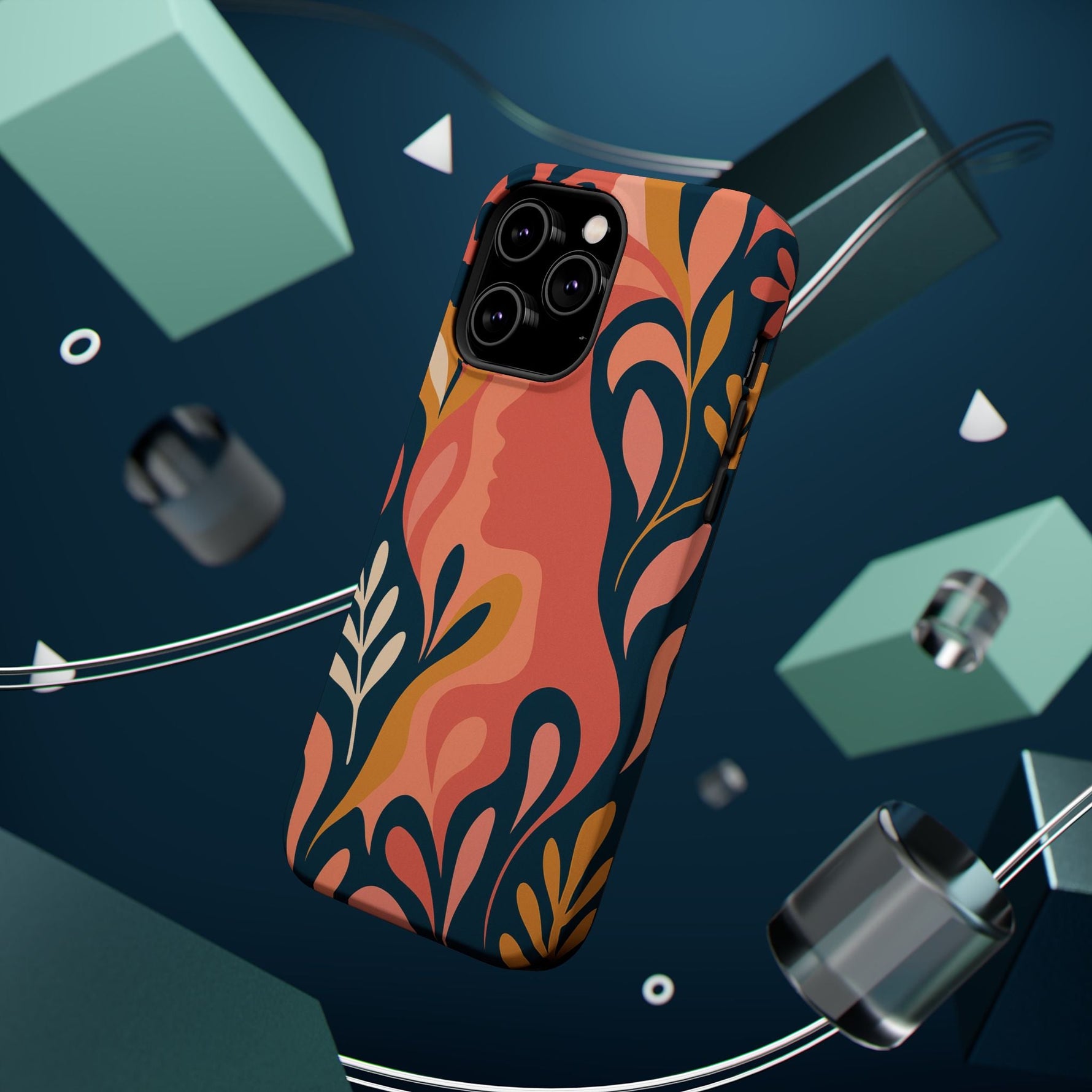 Floral Feminine Abstract MagSafe Impact-Resistant iPhone Case  Shamo's