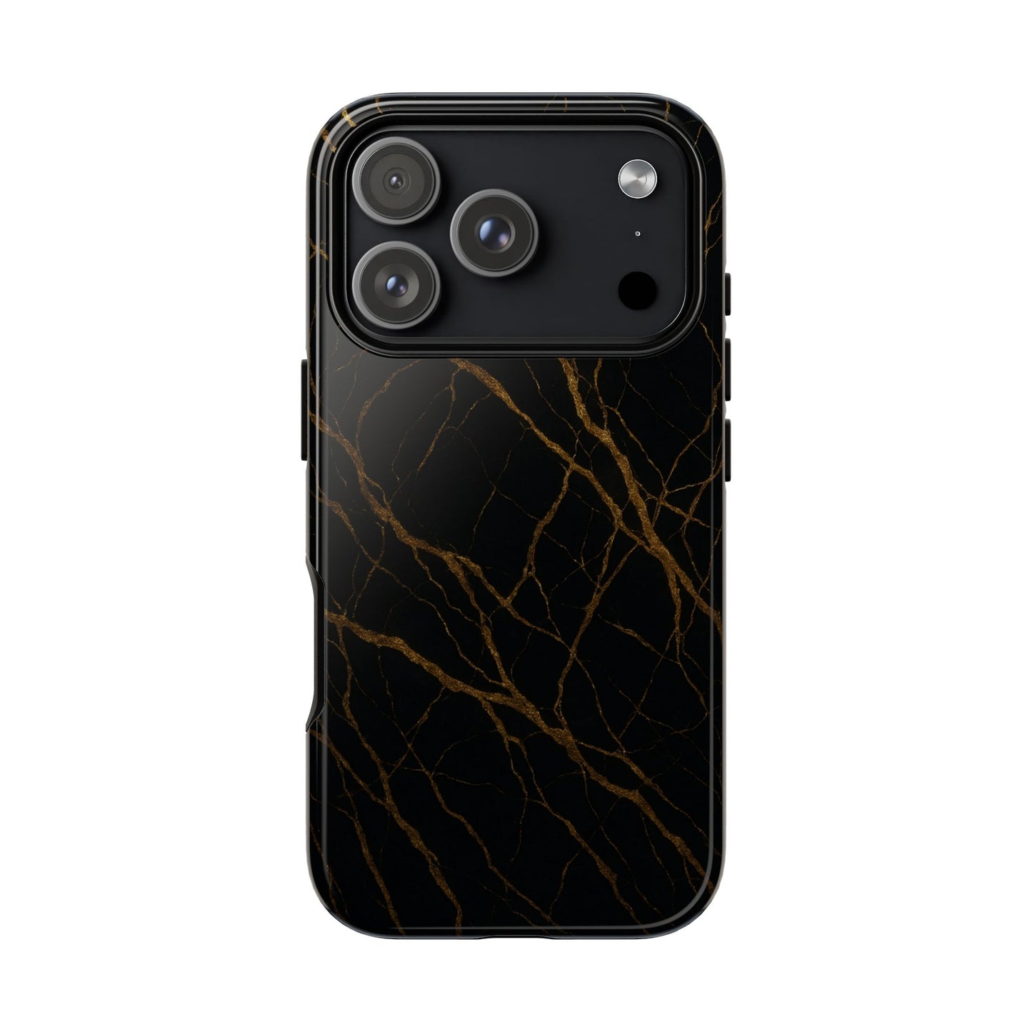Black Marble Tough iPhone Case