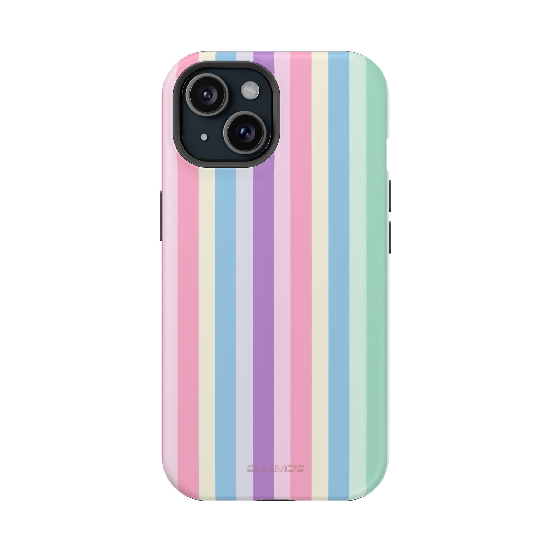 Pastel Stripe MagSafe Compatible Magnetic Impact-Resistant Phone Case - iPhone 15 / Matte - Shamo's