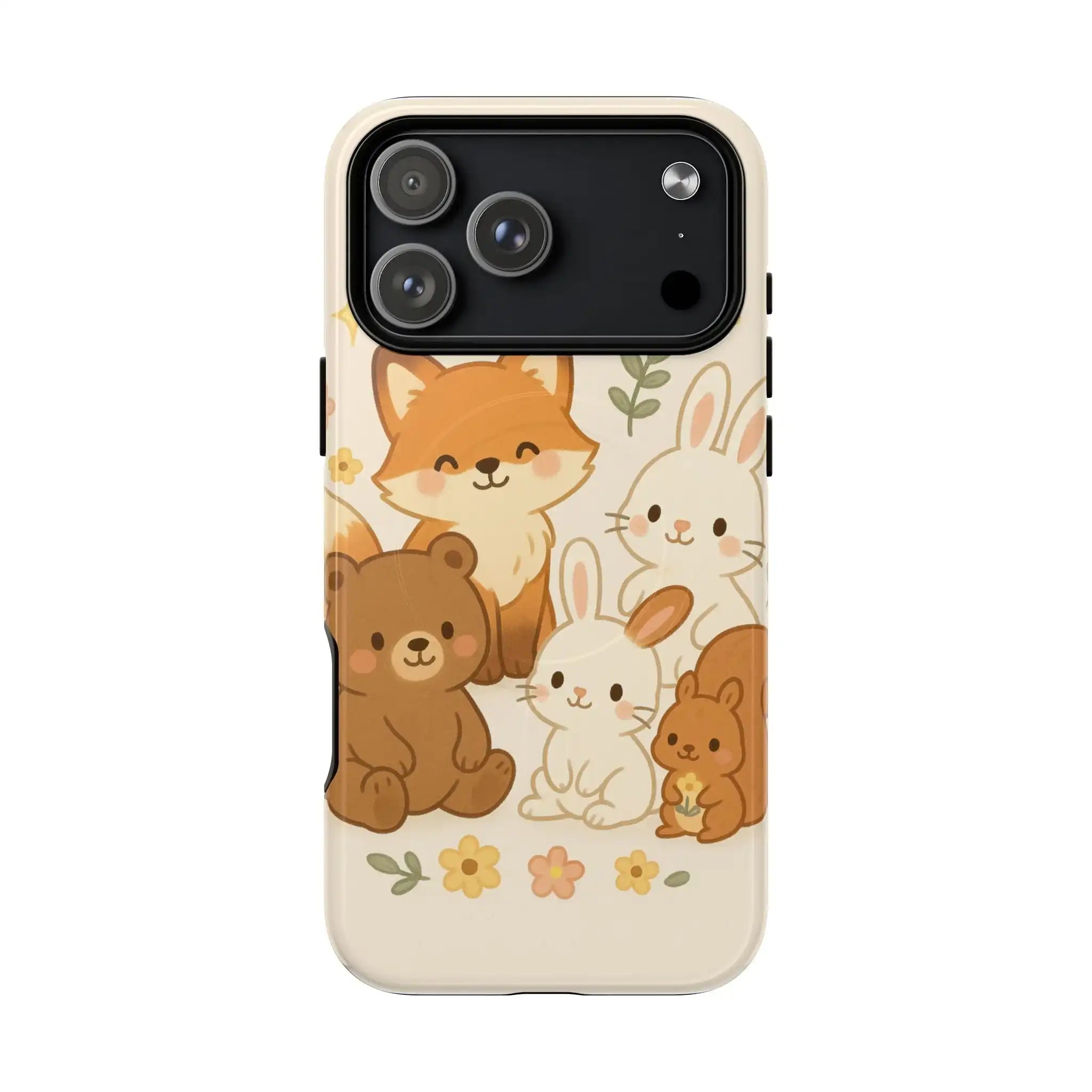 Forest Friends iPhone Case — Fox, Bear & Bunny Design. with MagSafe - Shamo's