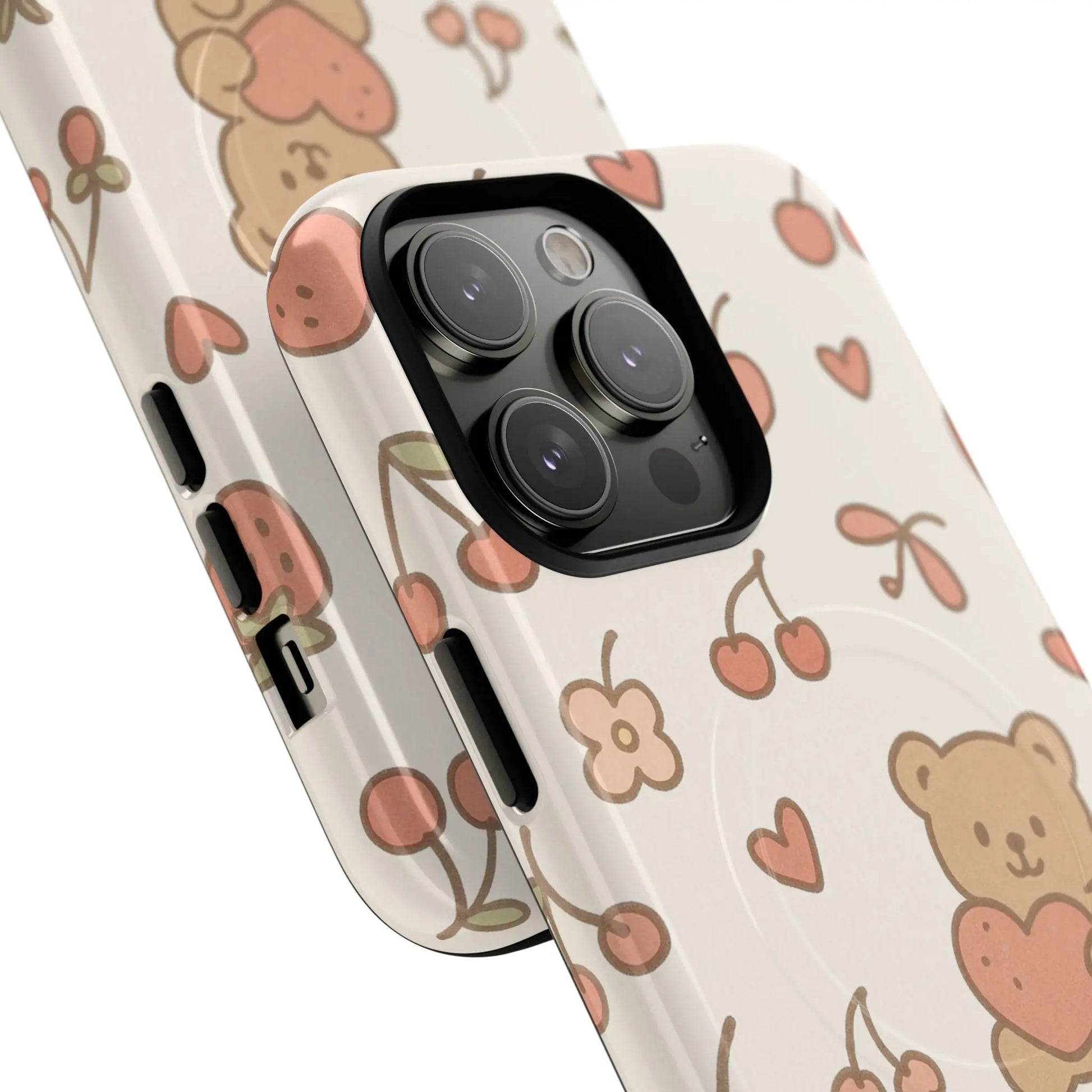 Teddy Berry Cozy Strawberry Pattern iPhone Case with MagSafe  Shamo's