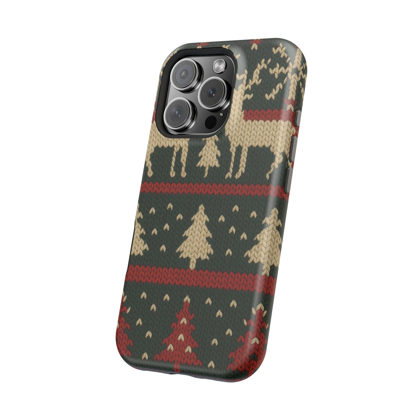 Holiday Reindeer Knit iPhone Case | compatible with MagSafe