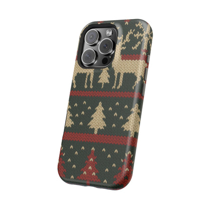 Holiday Reindeer Knit iPhone Case | compatible with MagSafe