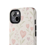 Pink Watercolor Heart Floral Pattern | Tough Impact Phone Case  Shamo's