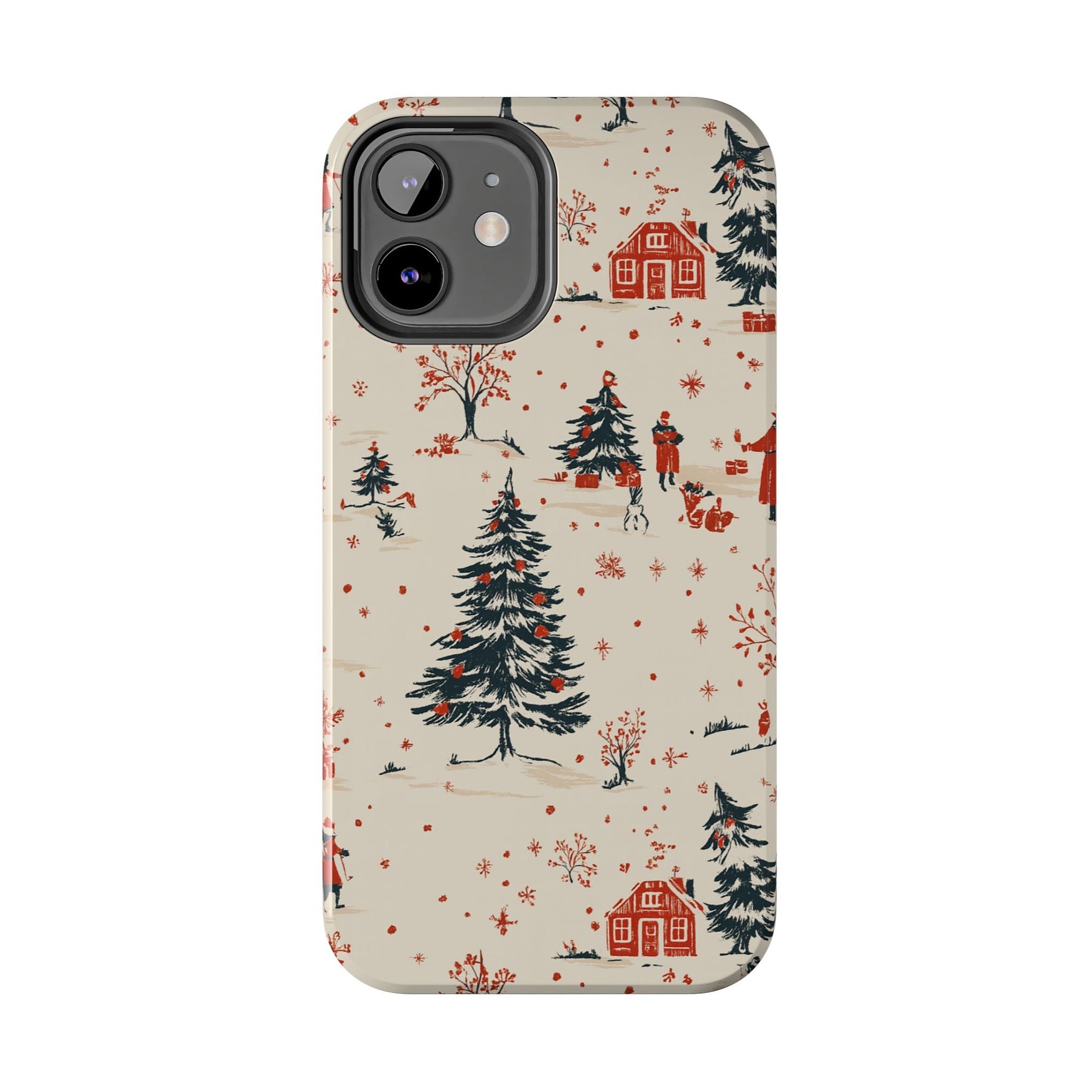 Winter Village Holiday Tough iPhone Case — Vintage Holidays & Snow Scene  Shamo's