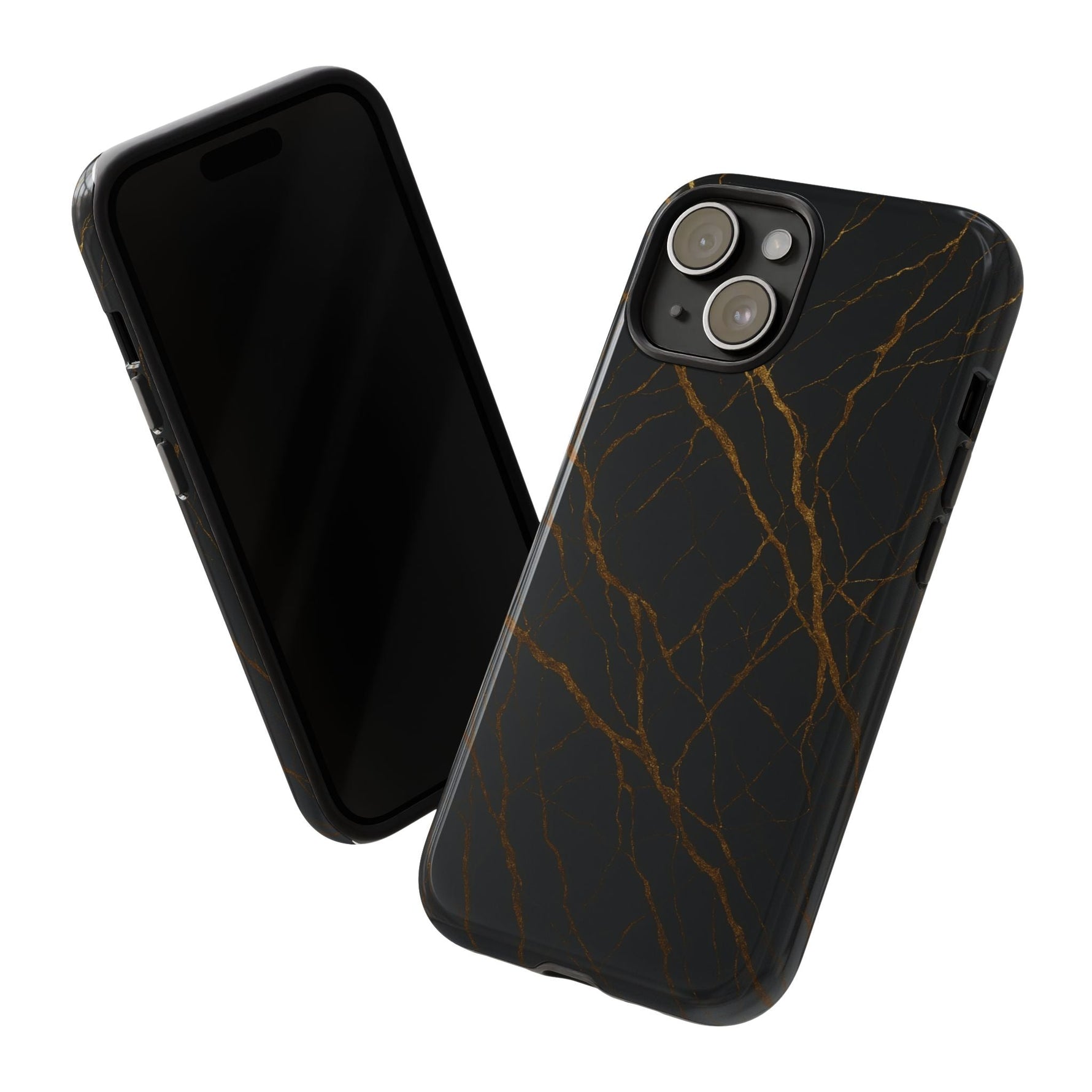 Black Marble Tough iPhone Case  Shamo's