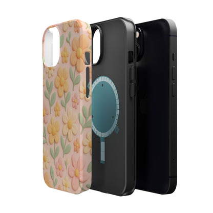 Vintage Floral 3D iPhone Case | MagSafe Compatible