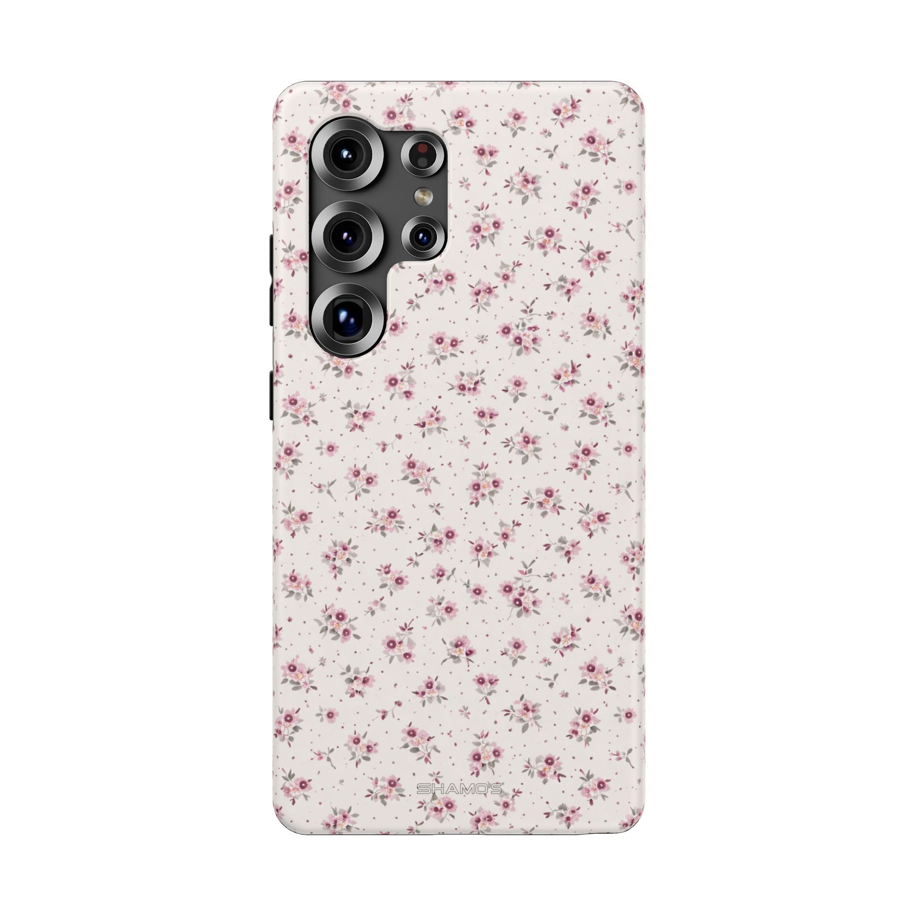 Rosebud Floral Tough iPhone Case | Pink Vintage Flower Protective Cover