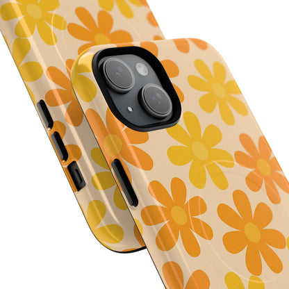 Retro Daisies Pattern iPhone Case | MagSafe