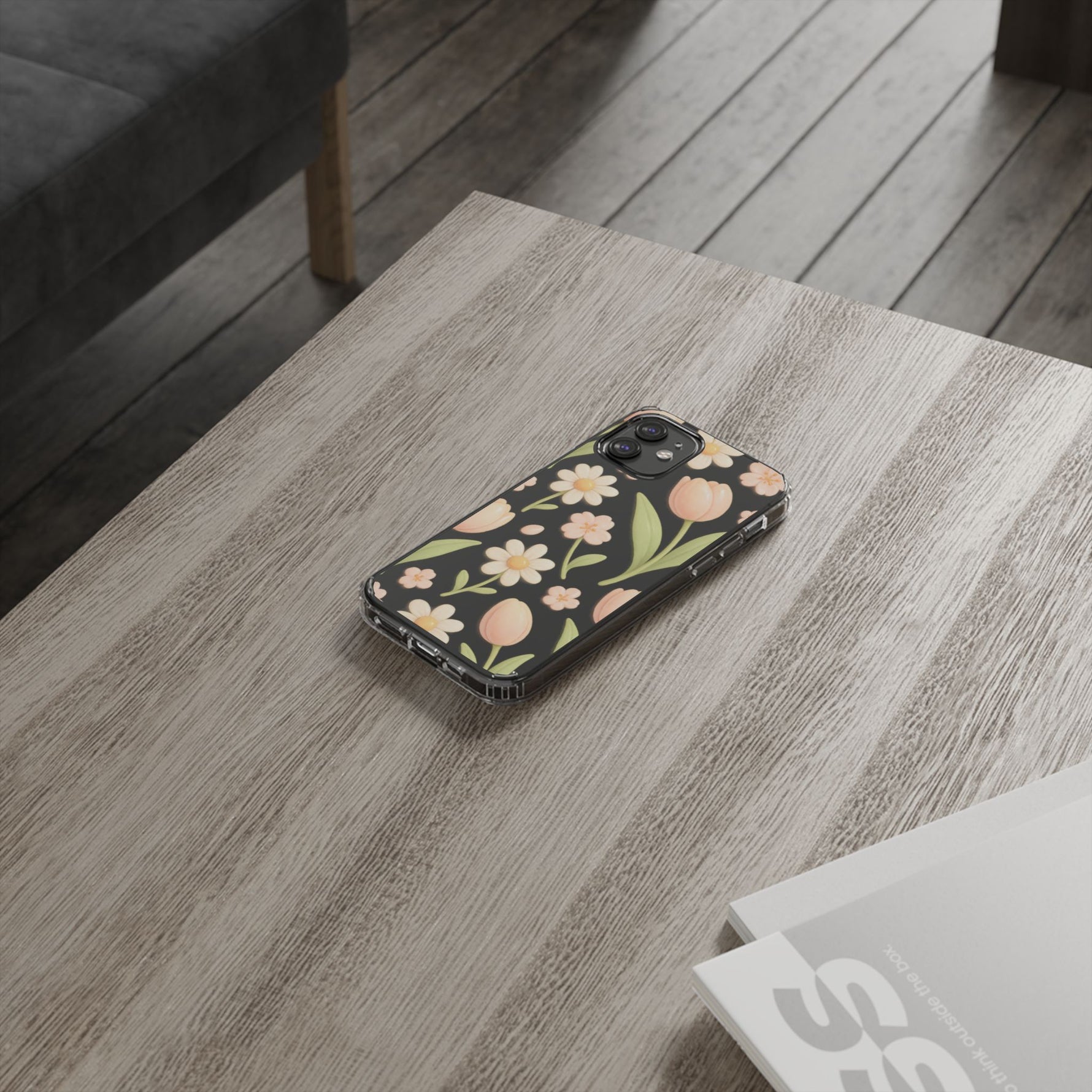 Floral Impact-Resistant Clear iPhone Case - Shamo's