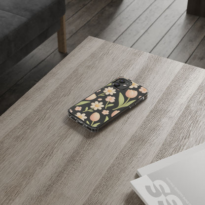 Floral Impact-Resistant Clear iPhone Case - Shamo's