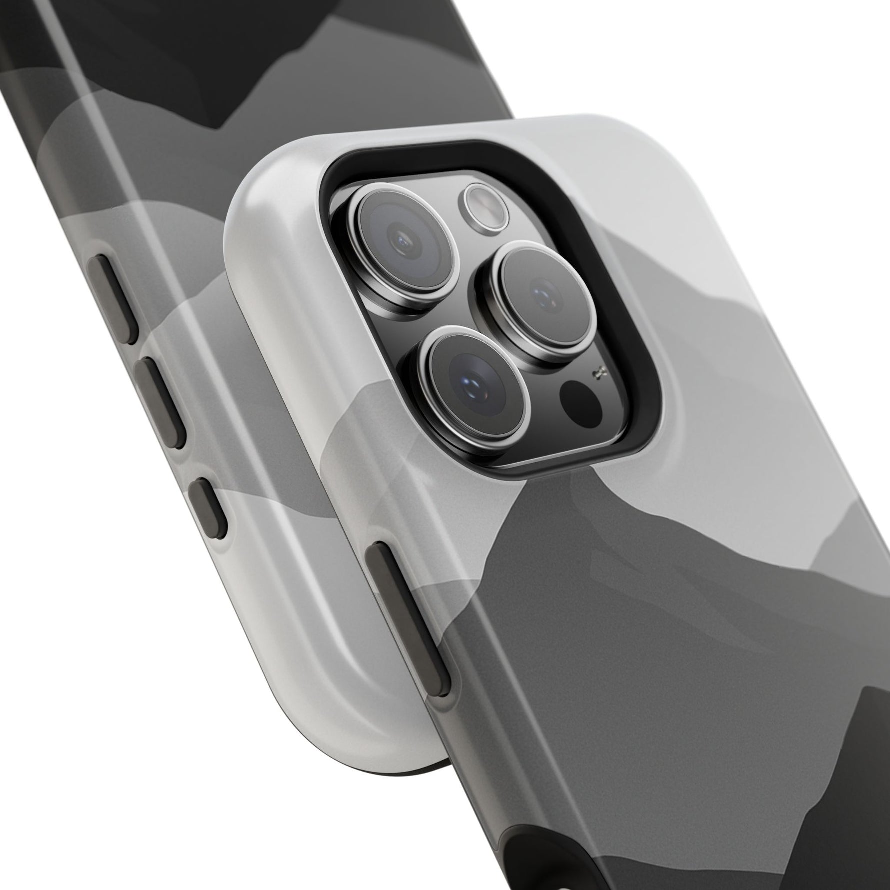 Monochrome Mountain Design iPhone Case | MagSafe