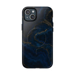 Midnight Marble iPhone Case with MagSafe - iPhone 15 Plus / Glossy - Shamo's