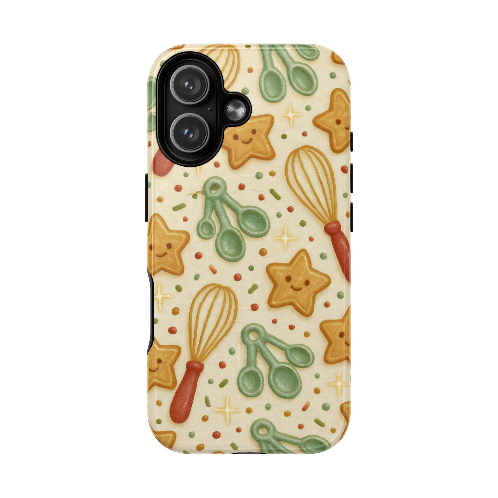 Baking Holiday iPhone Case — Cute Whisk & Cookie Pattern | compatible with MagSafe  Shamo's iPhone 17 Pro Max / Glossy