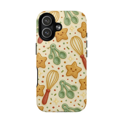 Baking Holiday iPhone Case — Cute Whisk & Cookie Pattern | compatible with MagSafe