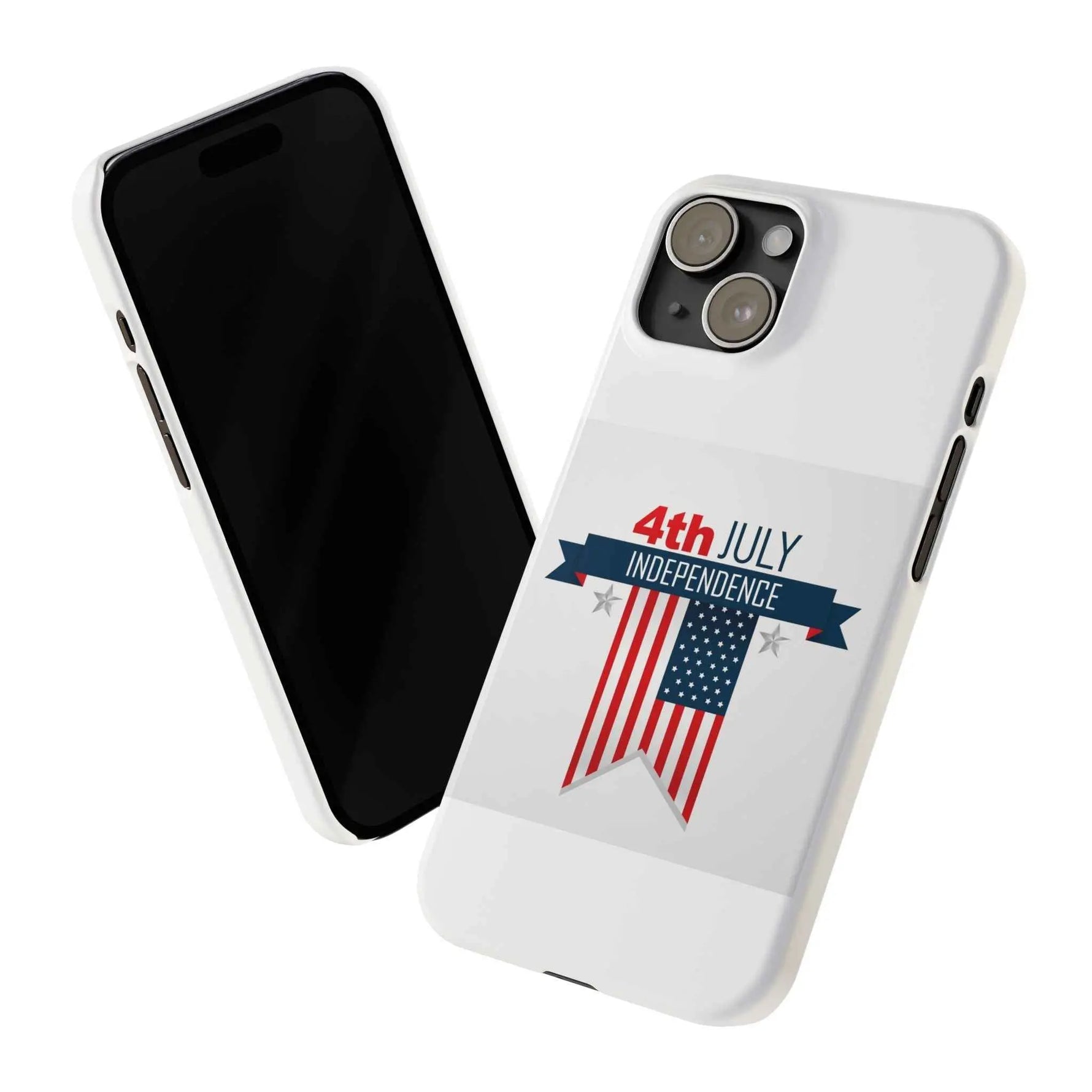 Slim Phone Cases with 4th of July writing for iPhone 17 and more