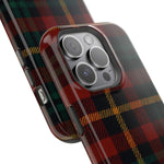 Plaid Impact-Resistant iPhone Case — Red Green Tartan Holiday Theme with MagSafe  Shamo's