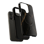 Black & Gold Marble iPhone Case with MagSafe  Shamo's