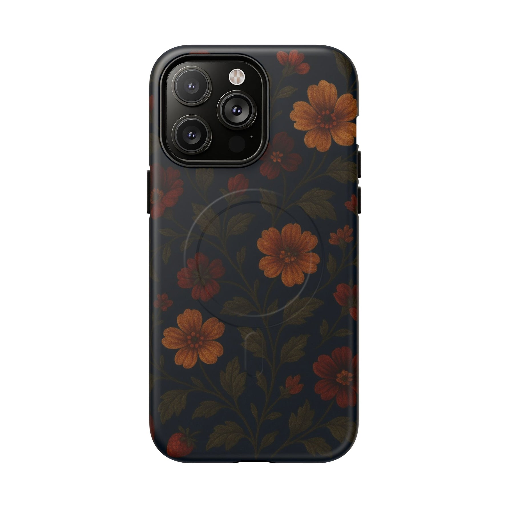 Floral Night Velvet iPhone Case - Works with MagSafe - Shamo's