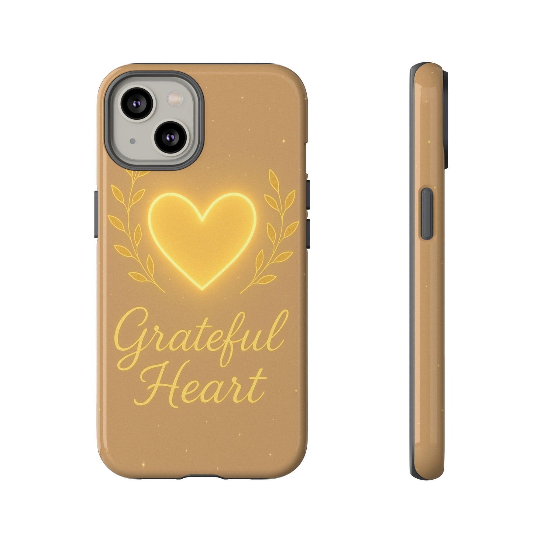 Grateful Heart iPhone Case — Warm Neon Heart - Shamo's