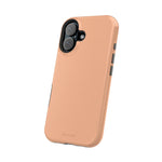 Peach Sorbet Solid Color MagSafe-Compatible Impact-Resistant iPhone Case