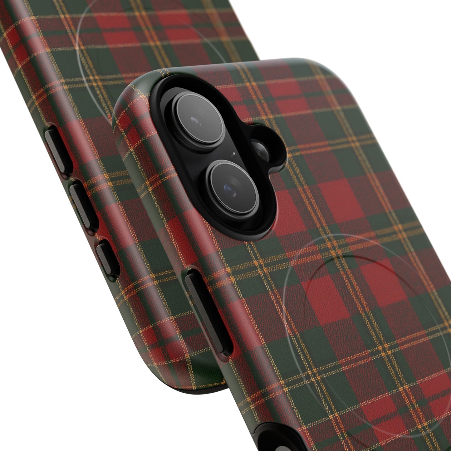 Plaid Holiday iPhone Case — Red & Green Tartan (MagSafe compatible)