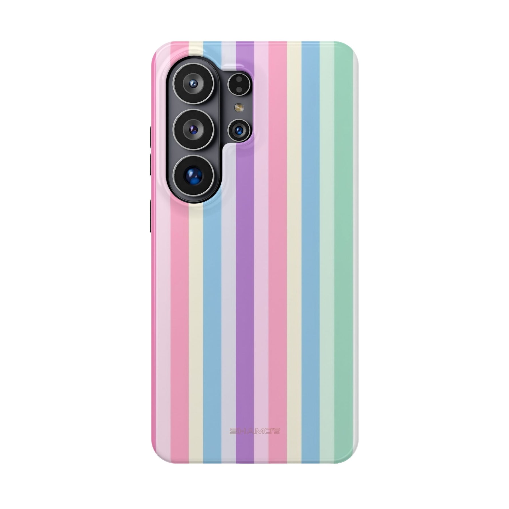 Pastel Stripe MagSafe Compatible Magnetic Impact-Resistant Phone Case - Samsung Galaxy S26 Ultra / Glossy - Shamo's