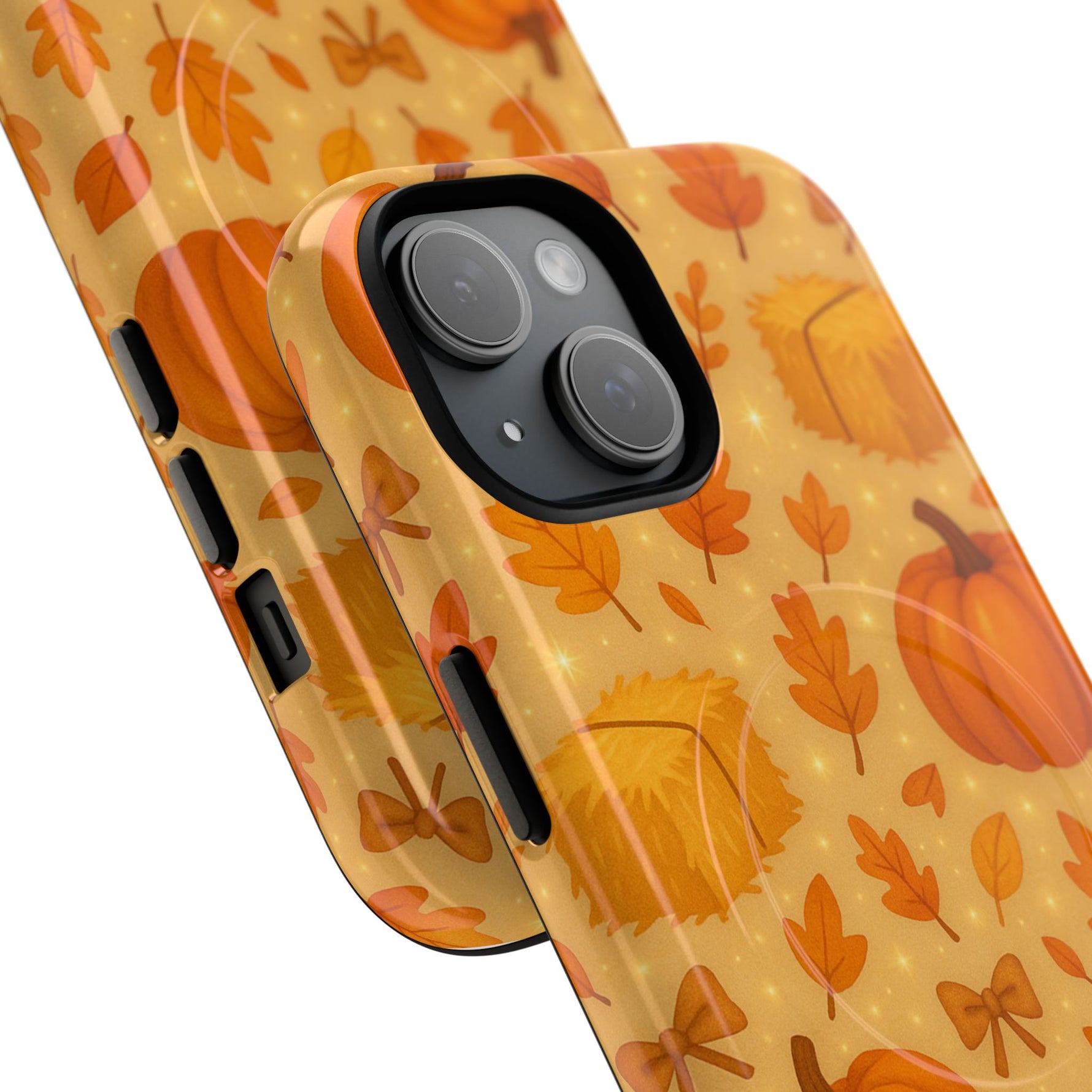 Autumn Harvest iPhone Case — Pumpkin & Haystack Fall with MagSafe - Shamo's