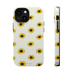 Sunflower Pattern Magnetic Impact-Resistant iPhone Case MagSafe Compatible