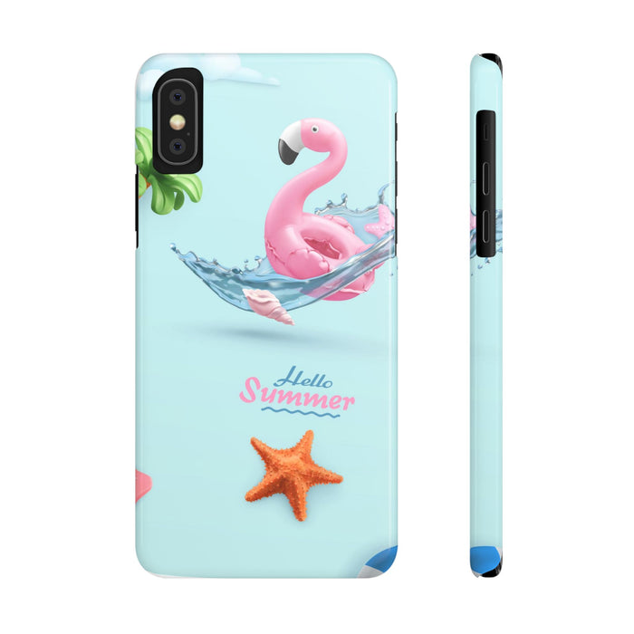 Slim Phone Cases with Hello Summer design