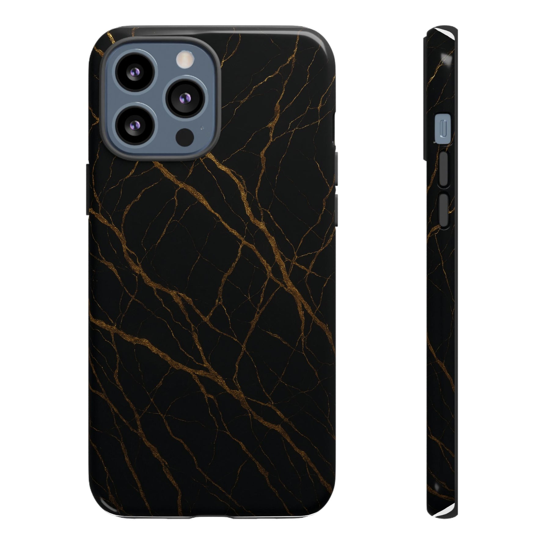 Black Marble Tough iPhone Case - Shamo's